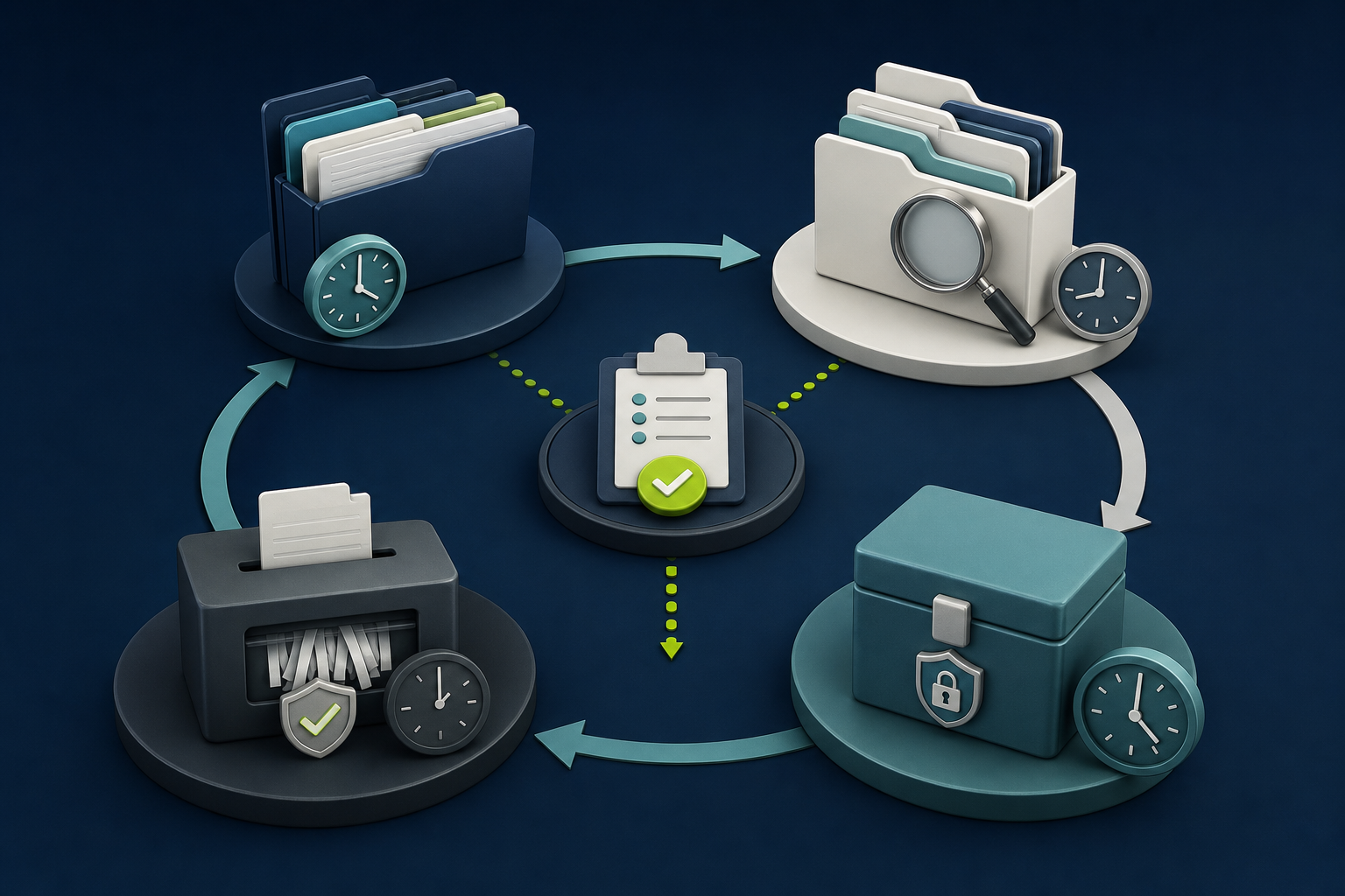 Planning materials arranged around a business decision