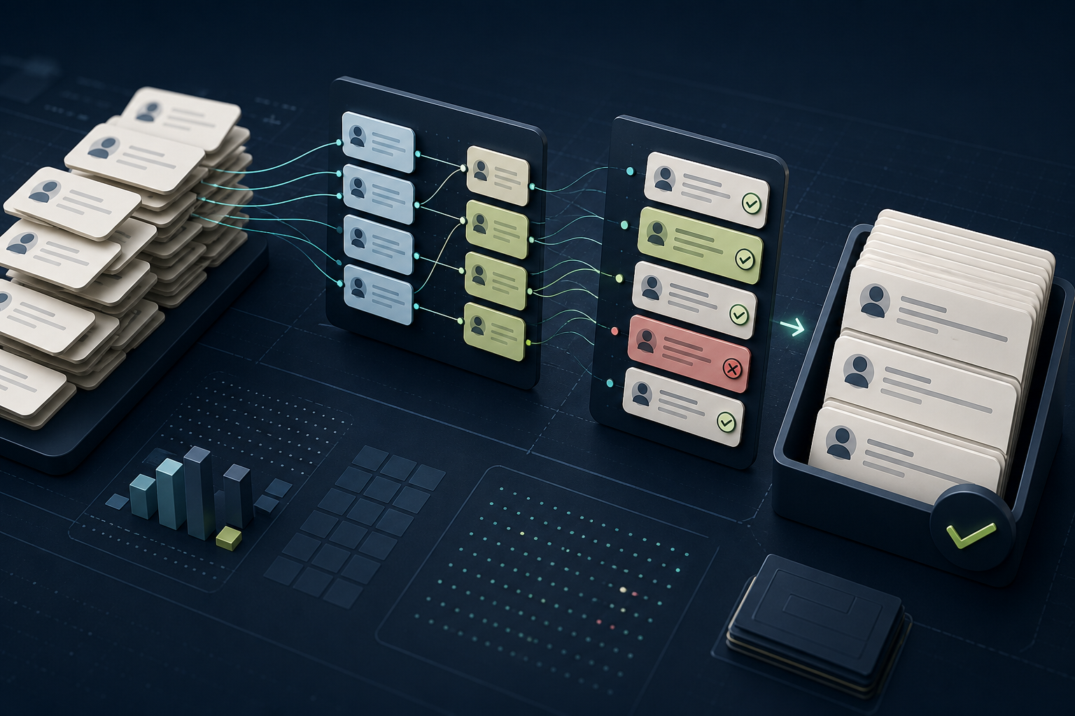 Planning materials arranged around a business decision